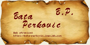 Bata Perković vizit kartica